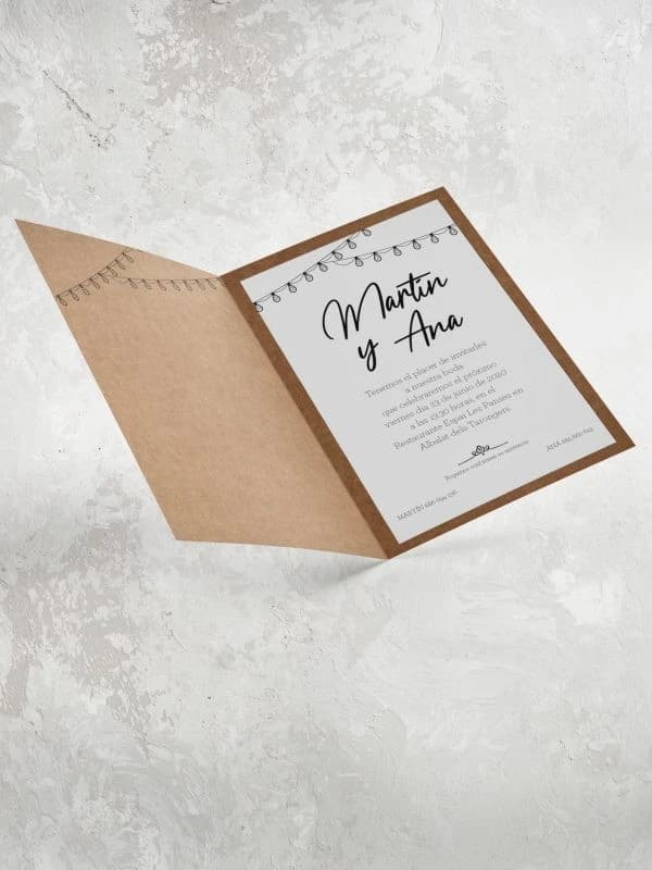 Invitaciones de papel boda
