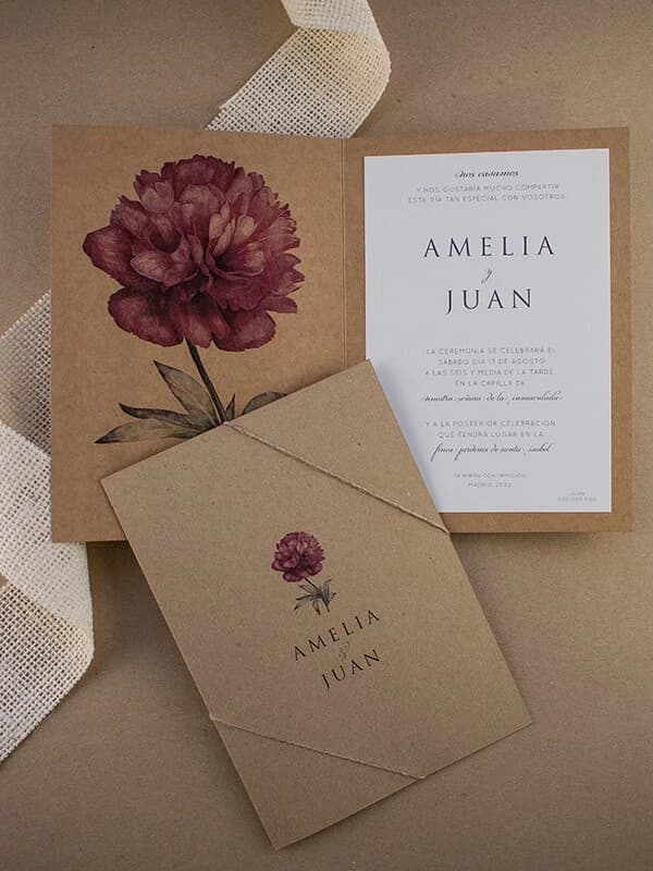 Invitaciones de papel boda